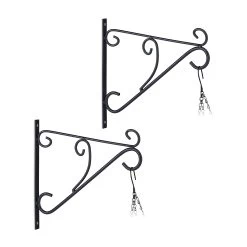 2x Blumenampel Halterung In Schwarz -Relaxdays relaxdays 2x blumenampel halterung in schwarz 7