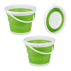 2x Falteimer In Grün - 10 L