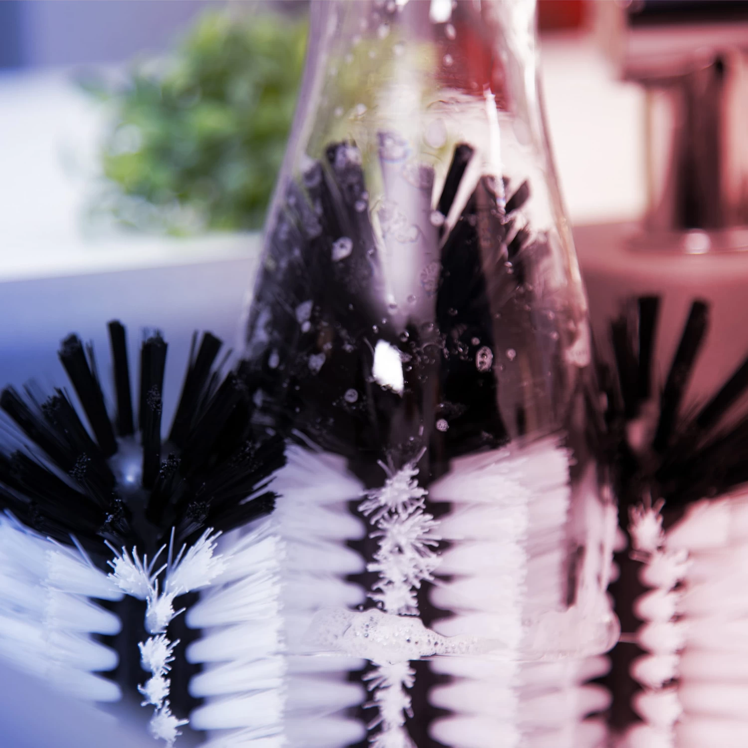 2x Gläserspülbürste In Weiß/Schwarz - (B)18,5 X (H)22 X (T)9,5 Cm 2 2x Gläserspülbürste In Weiß/Schwarz - (B)18,5 X (H)22 X (T)9,5 Cm – Bild 2