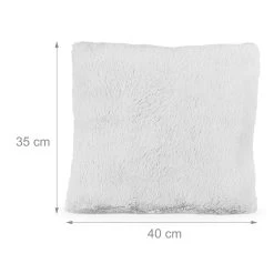 2x Kissen In Hellgrau - 35 X 40 Cm -Relaxdays relaxdays 2x kissen in hellgrau 35 x 40 cm 3