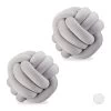 2x Knotenkissen In Gray