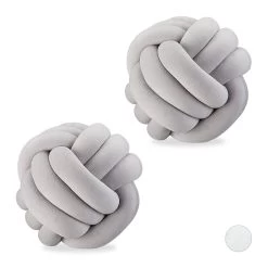 2x Knotenkissen In Gray