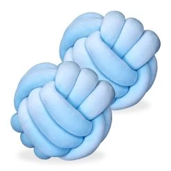 2x Knotenkissen In Hellblau - Ø 25 Cm -Relaxdays relaxdays 2x knotenkissen in hellblau o 25 cm 7