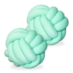 2x Knotenkissen In Mint - Ø 25 Cm -Relaxdays relaxdays 2x knotenkissen in mint o 25 cm 7