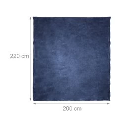 2x Kuscheldecke In Dunkelblau - (B)200 X (T)220 Cm -Relaxdays relaxdays 2x kuscheldecke in dunkelblau b 200 x t 220 cm 2
