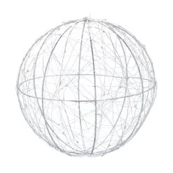 2x LED-Dekokugel In Silber