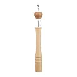 2x Pfeffermühle In Natur - (H)40 Cm -Relaxdays relaxdays 2x pfeffermuhle in natur h 40 cm 3