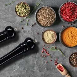 2x Pfeffermühle In Schwarz - (H)40 Cm -Relaxdays relaxdays 2x pfeffermuhle in schwarz h 40 cm 4