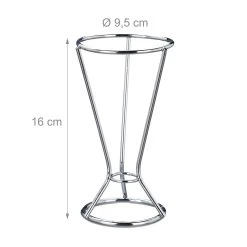 2x Pommeshalter In Silber -Relaxdays relaxdays 2x pommeshalter in silber 3