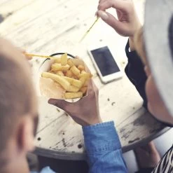 2x Pommeshalter In Silber -Relaxdays relaxdays 2x pommeshalter in silber 4