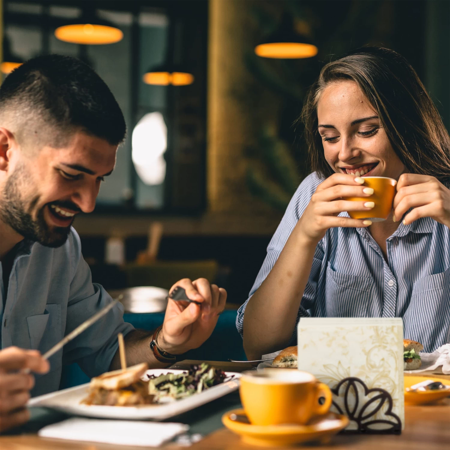 2x Serviettenhalter In Braun - 33x33 Cm 3 2x Serviettenhalter In Braun - 33x33 Cm – Bild 3