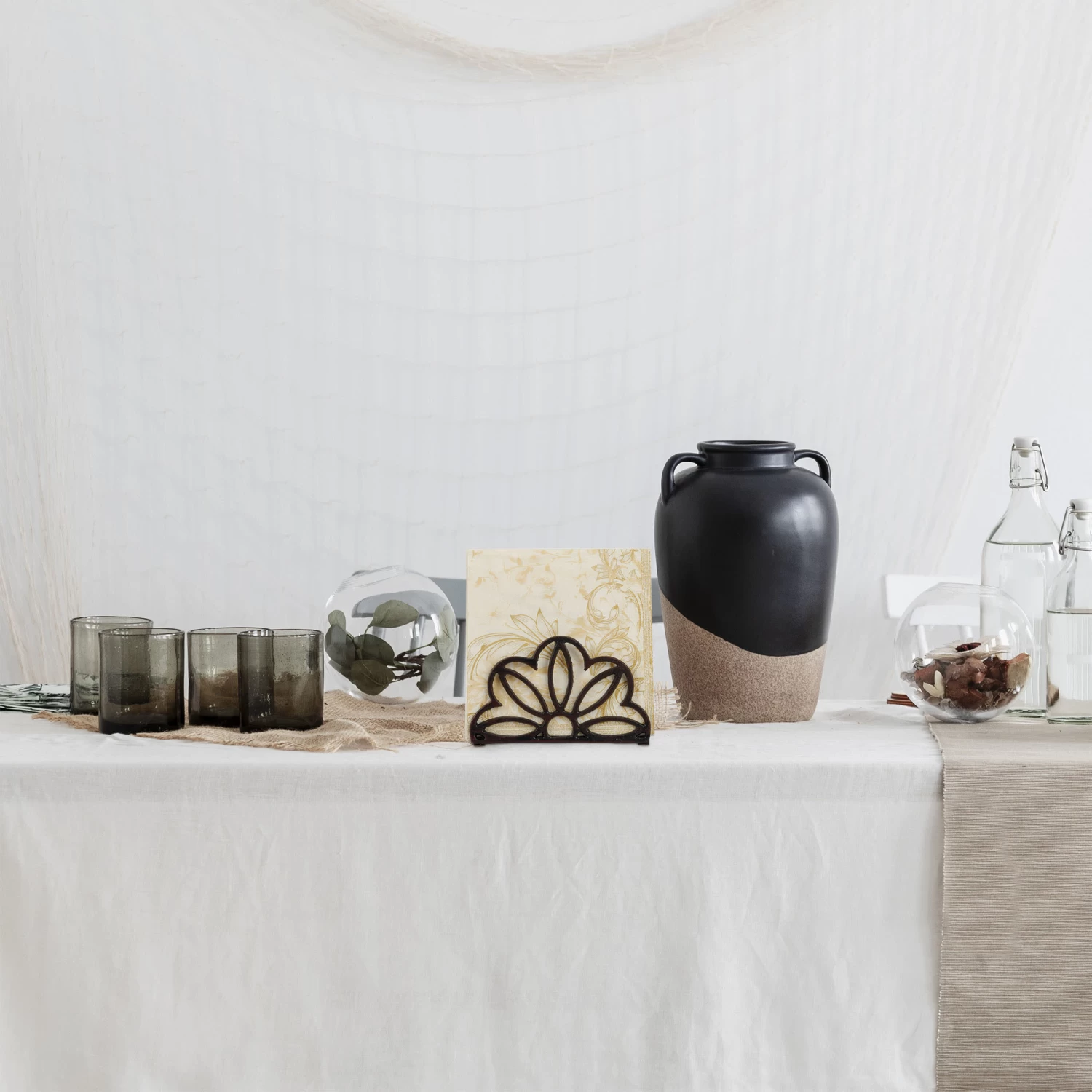 2x Serviettenhalter In Braun - 33x33 Cm 5 2x Serviettenhalter In Braun - 33x33 Cm – Bild 5