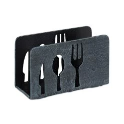 2x Serviettenhalter In Grau - 33x33 Cm