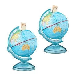 2x Spardose "Globus" In Bunt -Relaxdays relaxdays 2x spardose globus in bunt 4