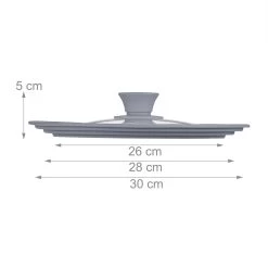 2x Topfdeckel In Grau - Ø26-30 Cm -Relaxdays relaxdays 2x topfdeckel in grau o26 30 cm 3