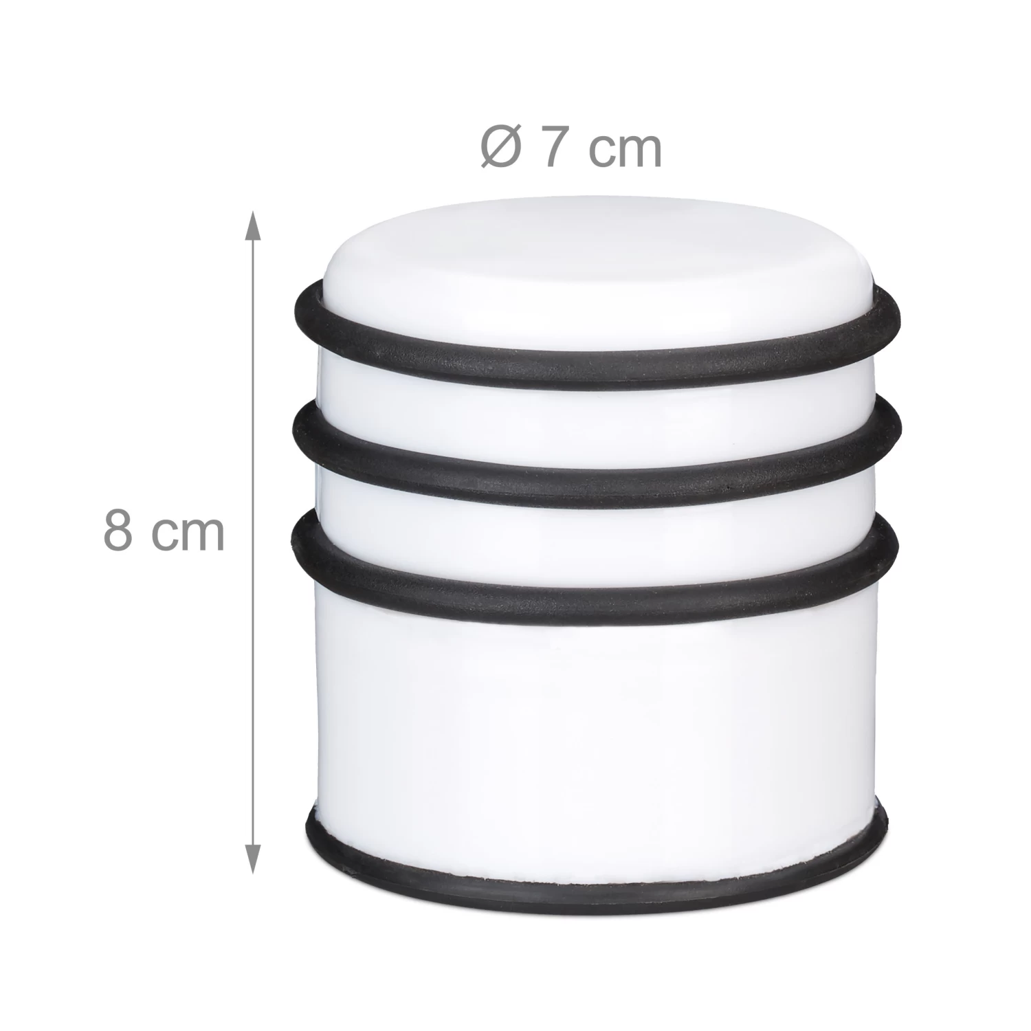 2x Türstopper In Weiß - Ø 7 Cm 4 2x Türstopper In Weiß - Ø 7 Cm – Bild 4