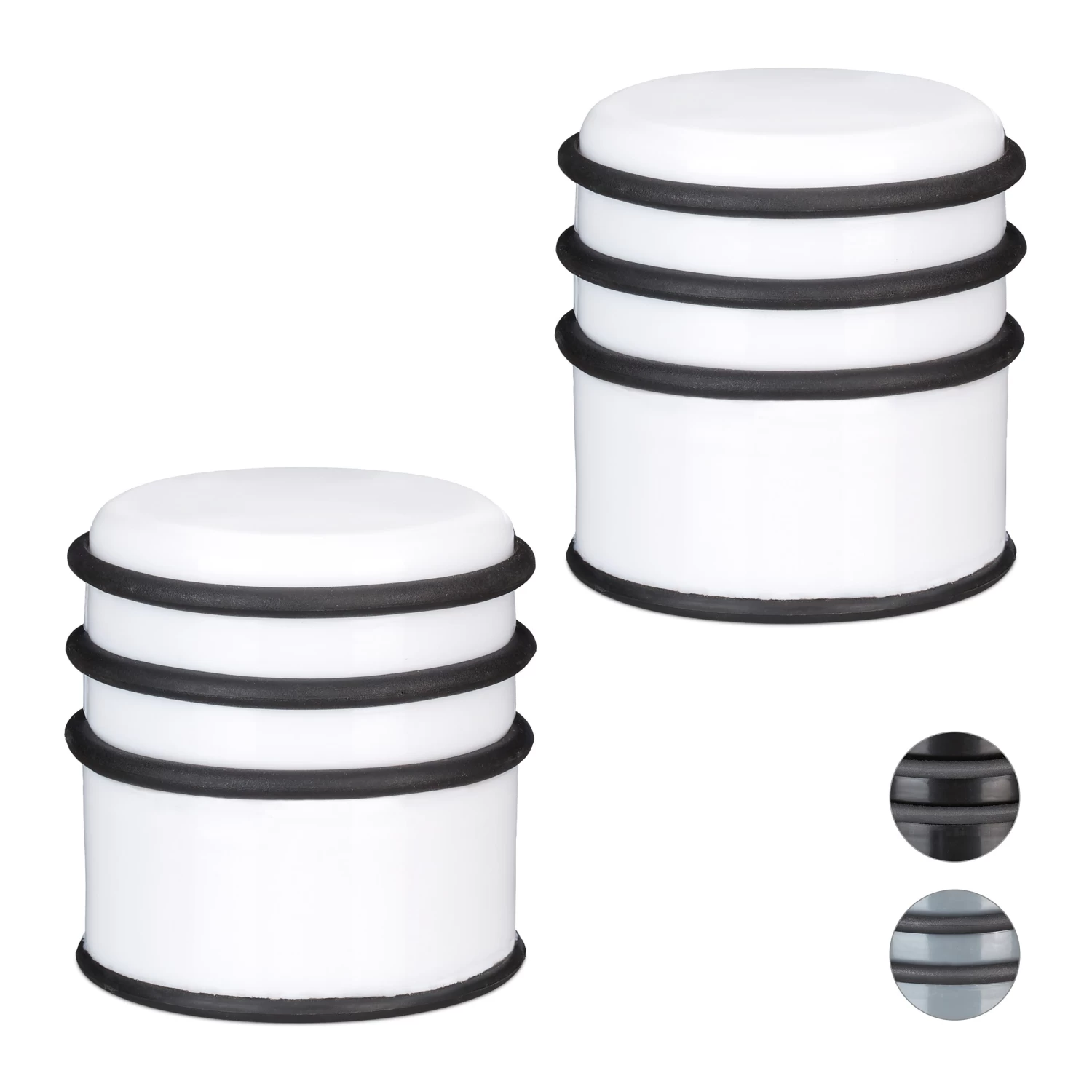 2x Türstopper In Weiß - Ø 7 Cm 1 2x Türstopper In Weiß - Ø 7 Cm