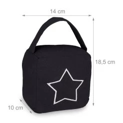 2x Türstopper "Sack" In Schwarz -Relaxdays relaxdays 2x turstopper sack in schwarz 3