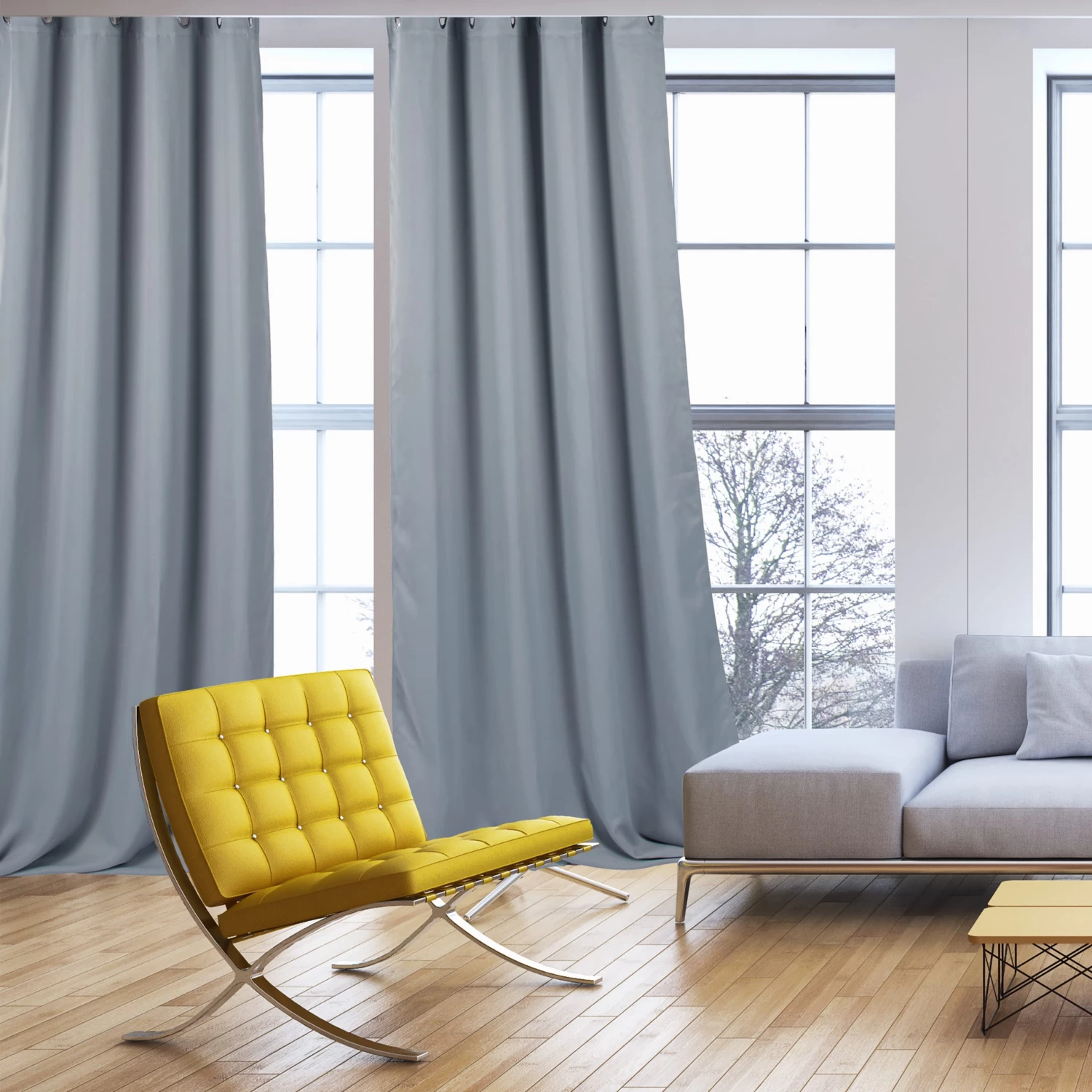 2x Verdunklungsvorhänge In Grau - (L)245 X (B)135 Cm 2 2x Verdunklungsvorhänge In Grau - (L)245 X (B)135 Cm – Bild 2