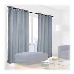 2x Verdunklungsvorhänge In Grau - (L)245 X (B)135 Cm