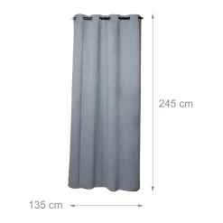 2x Verdunklungsvorhänge In Grau - (L)245 X (B)135 Cm 10 2x Verdunklungsvorhänge In Grau - (L)245 X (B)135 Cm -Relaxdays relaxdays 2x verdunklungsvorhange in grau l 245 x b 135 cm 3