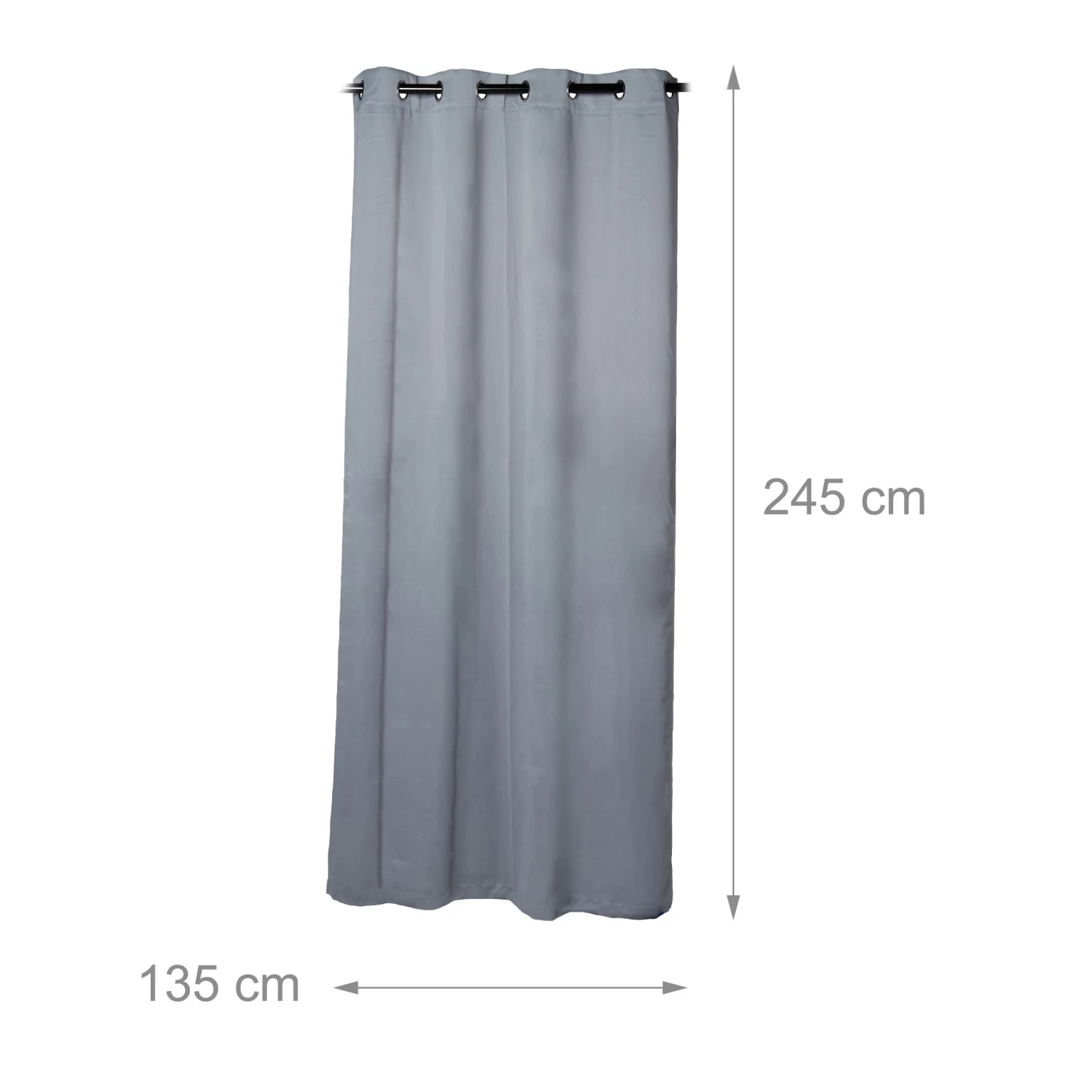 2x Verdunklungsvorhänge In Grau - (L)245 X (B)135 Cm 4 2x Verdunklungsvorhänge In Grau - (L)245 X (B)135 Cm – Bild 4