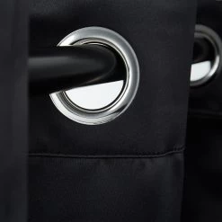 2x Verdunklungsvorhänge In Schwarz - (L)245 X (B)135 Cm -Relaxdays relaxdays 2x verdunklungsvorhange in schwarz l 245 x b 135 cm 5