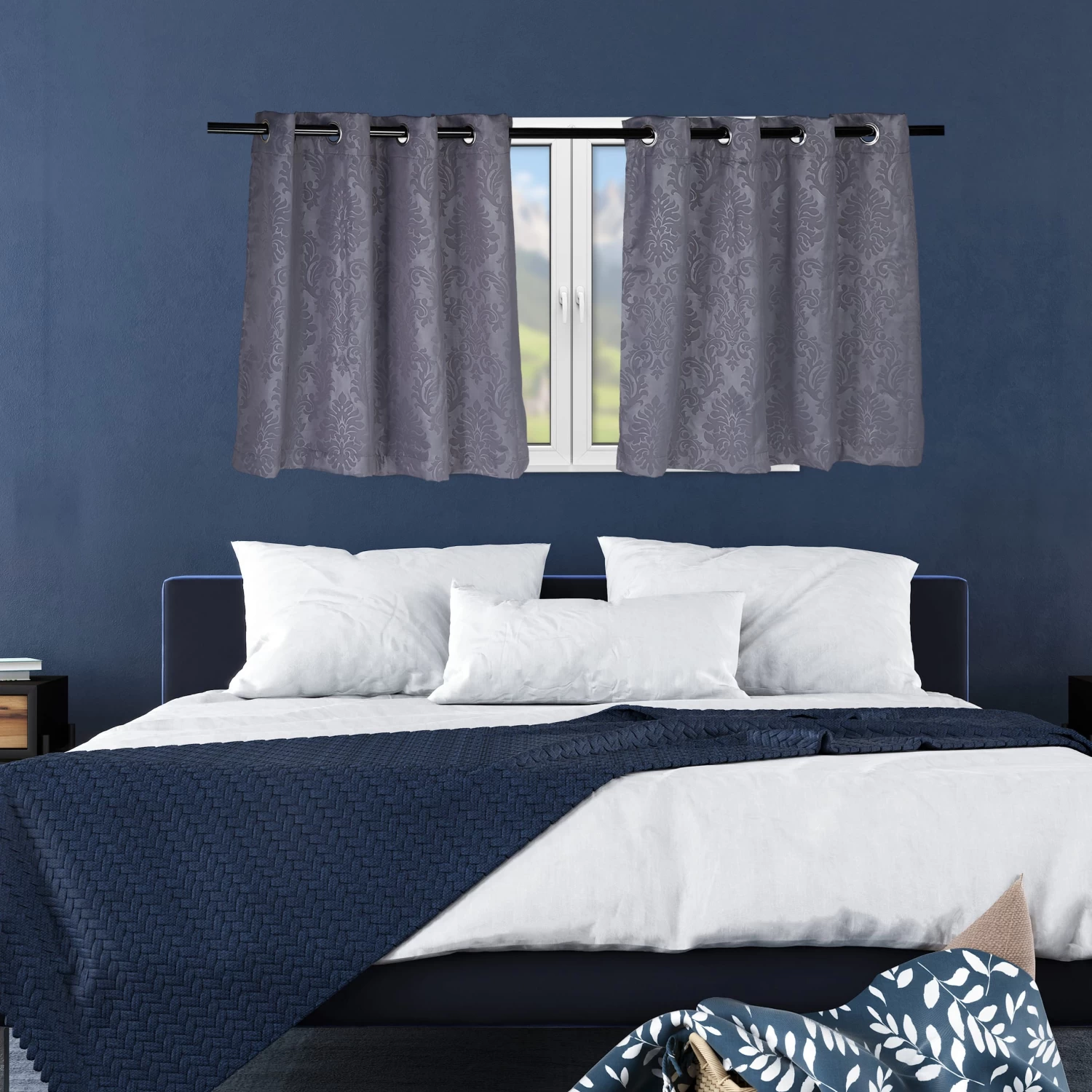 2x Vorhänge "Barock-Muster" In Grau - (B)135 X (H)245 Cm 5 2x Vorhänge "Barock-Muster" In Grau - (B)135 X (H)245 Cm – Bild 5