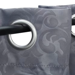2x Vorhänge "Barock-Muster" In Grau - (B)135 X (H)245 Cm 13 2x Vorhänge "Barock-Muster" In Grau - (B)135 X (H)245 Cm -Relaxdays relaxdays 2x vorhange barock muster in grau b 135 x h 245 cm 5