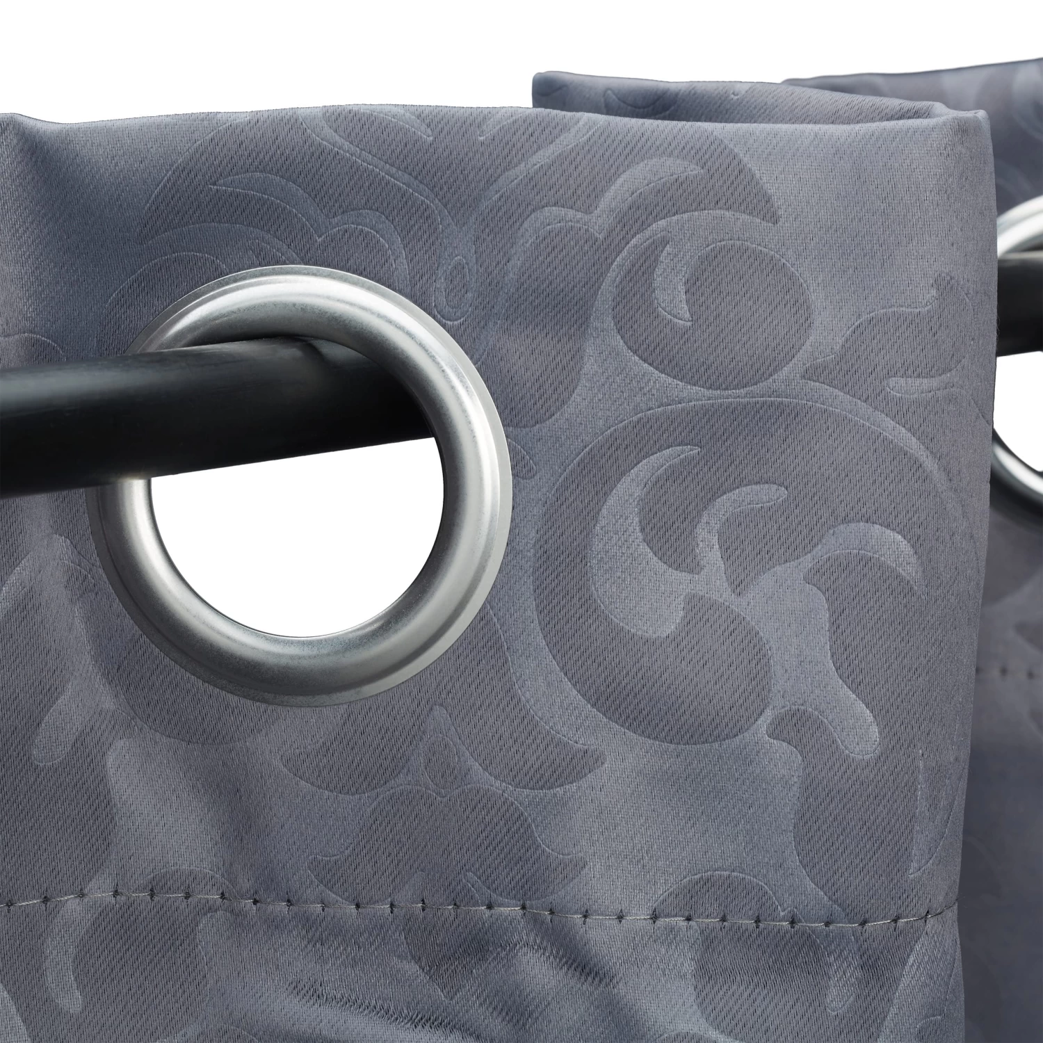 2x Vorhänge "Barock-Muster" In Grau - (B)135 X (H)245 Cm 6 2x Vorhänge "Barock-Muster" In Grau - (B)135 X (H)245 Cm – Bild 6