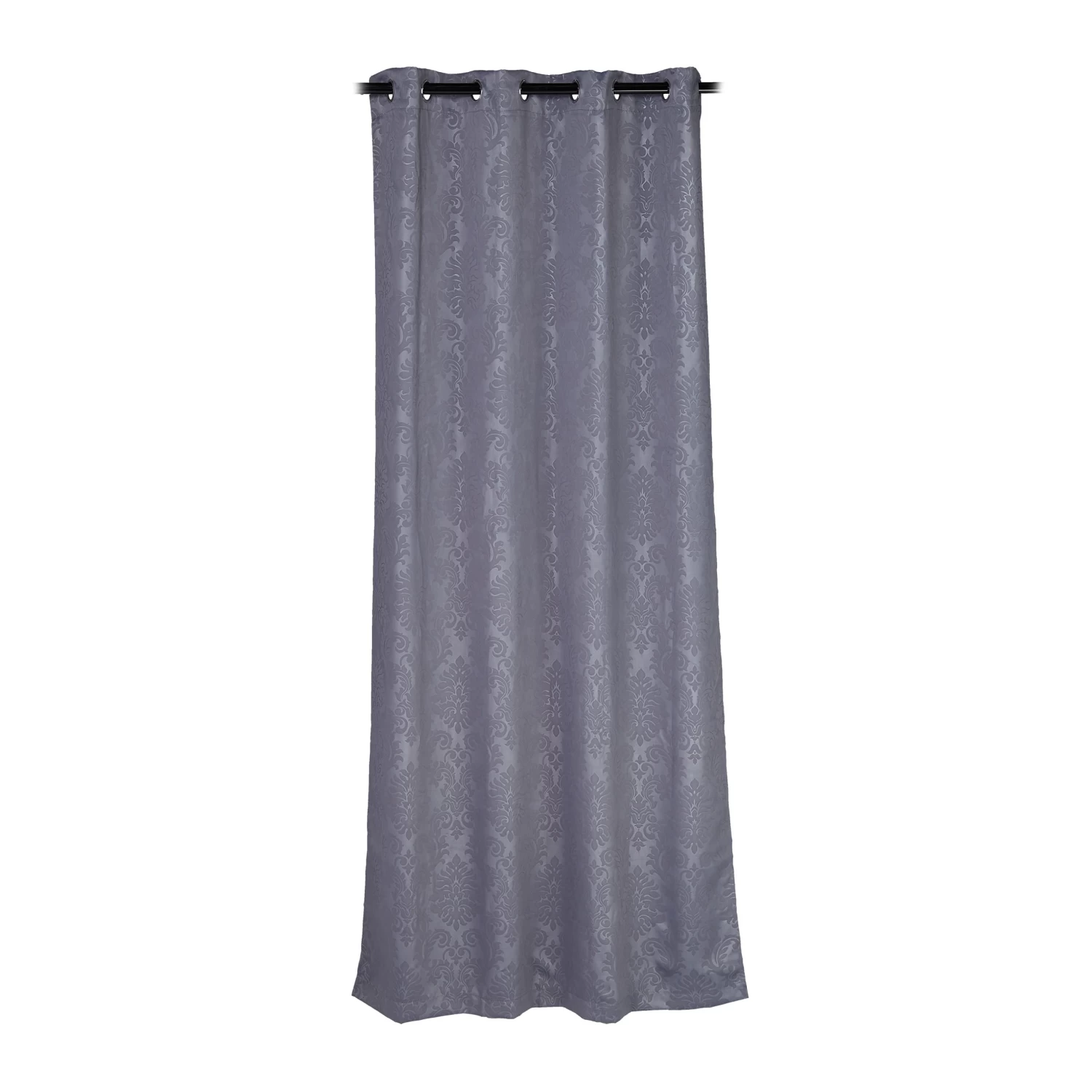 2x Vorhänge "Barock-Muster" In Grau - (B)135 X (H)245 Cm 1 2x Vorhänge "Barock-Muster" In Grau - (B)135 X (H)245 Cm
