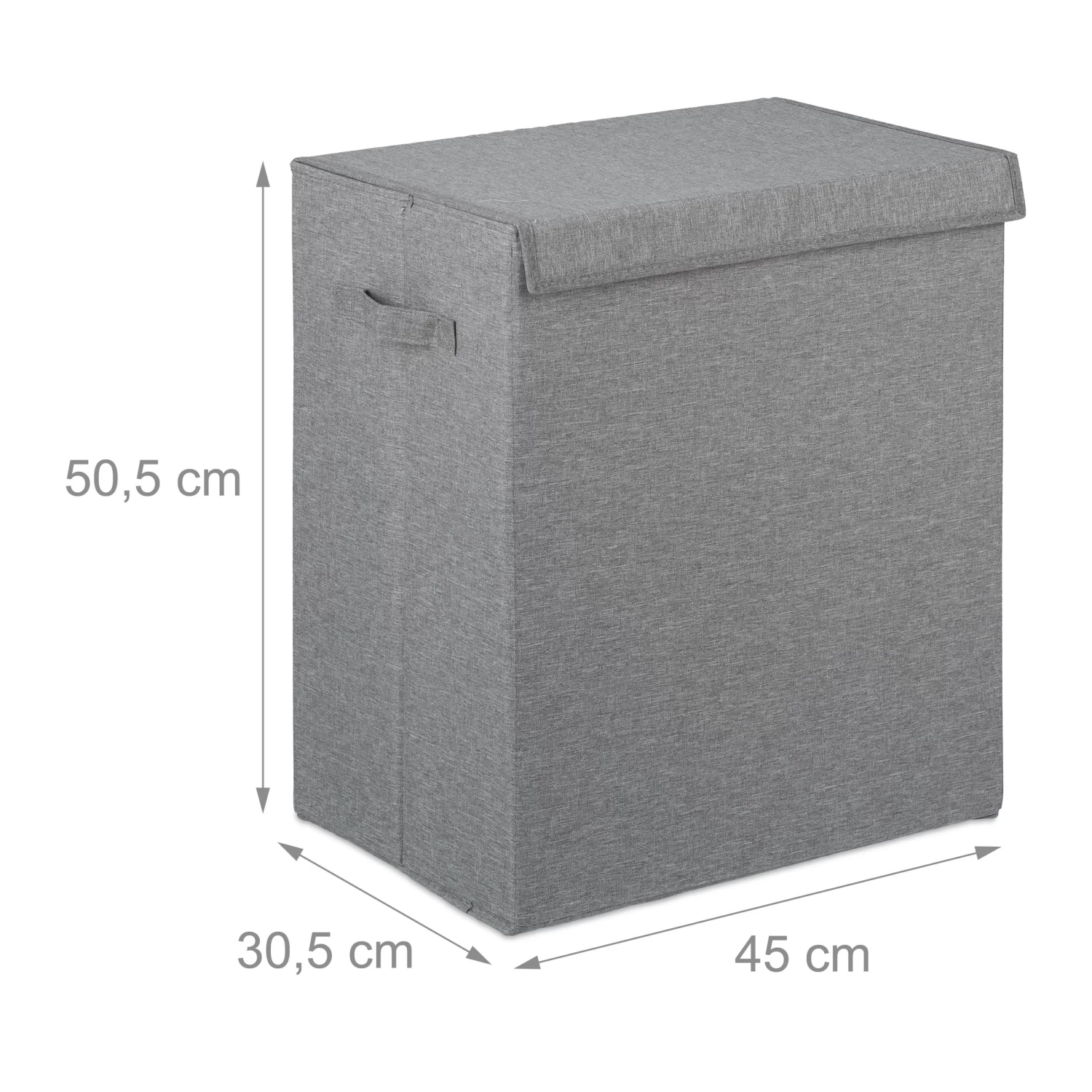 2x Wäschekorb In Grau - 61 L 4 2x Wäschekorb In Grau - 61 L – Bild 4