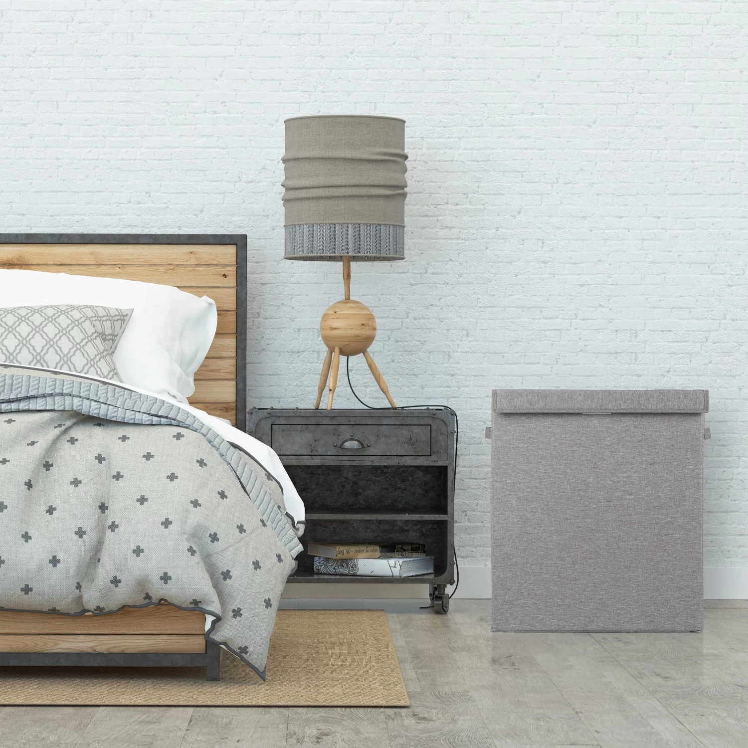 2x Wäschekorb In Grau - 61 L 5 2x Wäschekorb In Grau - 61 L – Bild 5