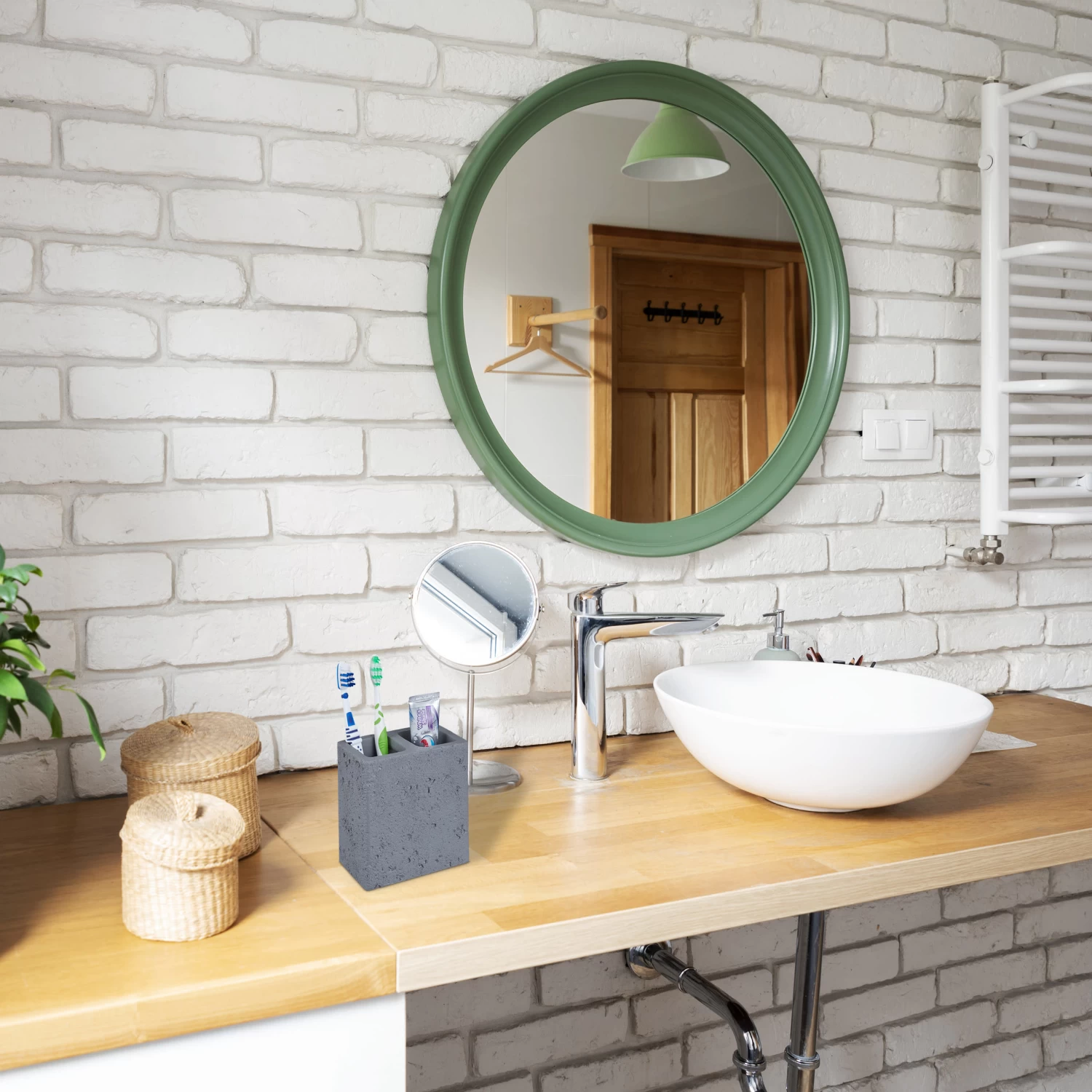 2x Zahnbürstenhalter In Grau 2 2x Zahnbürstenhalter In Grau – Bild 2