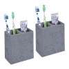 2x Zahnbürstenhalter In Grau