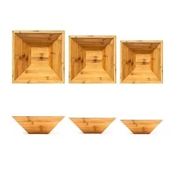 3-tlg. Dekoschalen Set In Natur