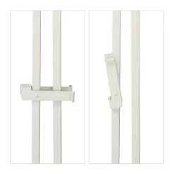 3-tlg. Gartentor In Weiß - (B)185 X (H)98,5 X (T)2,5 Cm -Relaxdays relaxdays 3 tlg gartentor in weiss b 185 x h 98 5 x t 2 5 cm 5