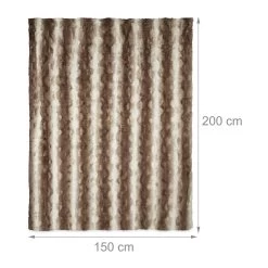 3 X Felldecke In Braun - 150x200 Cm -Relaxdays relaxdays 3 x felldecke in braun 150x200 cm 3