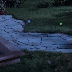 3 X Solarlampe "Farbwechsel" In Silber/ Transparent -Relaxdays relaxdays 3 x solarlampe farbwechsel in silber transparent 2