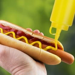 36x Squeezeflasche In Rot/Gelb/Weiß -Relaxdays relaxdays 36x squeezeflasche in rot gelb weiss 4