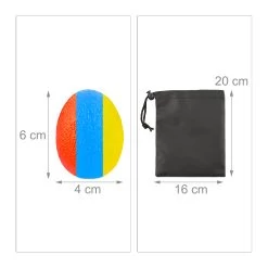 3er-Set: Griffbälle In Rot/Gelb/Blau -Relaxdays relaxdays 3er set griffballe in rot gelb blau 3