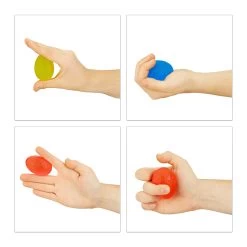 3er-Set: Griffbälle In Rot/Gelb/Blau -Relaxdays relaxdays 3er set griffballe in rot gelb blau 5