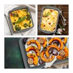 3tlg. Auflaufform Set In Grau -Relaxdays relaxdays 3tlg auflaufform set in grau 2