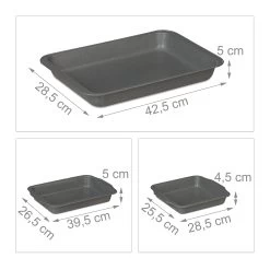 3tlg. Auflaufform Set In Grau -Relaxdays relaxdays 3tlg auflaufform set in grau 3