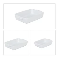 3tlg. Auflaufform Set In Weiß