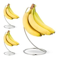 3x Bananenhalter In Silber