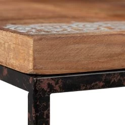 3x Beistelltisch In Schwarz -Relaxdays relaxdays 3x beistelltisch in schwarz 6