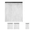 3x Fadenvorhang In Schwarz - (L)245 X (B)145 Cm