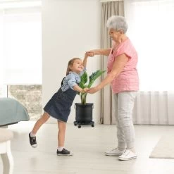 3x Pflanzenroller In Braun - Ø 38 Cm -Relaxdays relaxdays 3x pflanzenroller in braun o 38 cm 2