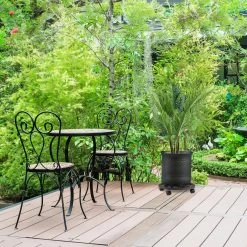 3x Pflanzenroller In Braun - Ø 38 Cm -Relaxdays relaxdays 3x pflanzenroller in braun o 38 cm 4